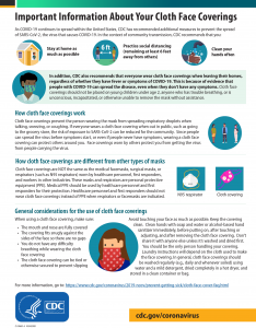 Important information about how to wear face masks